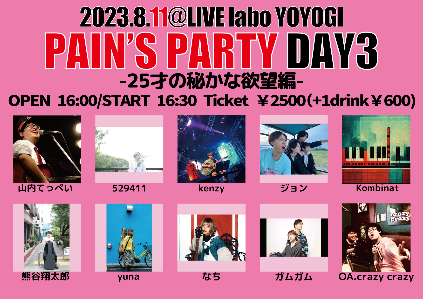 PAIN'S PARTY DAY3
-25才の秘かな欲望編-